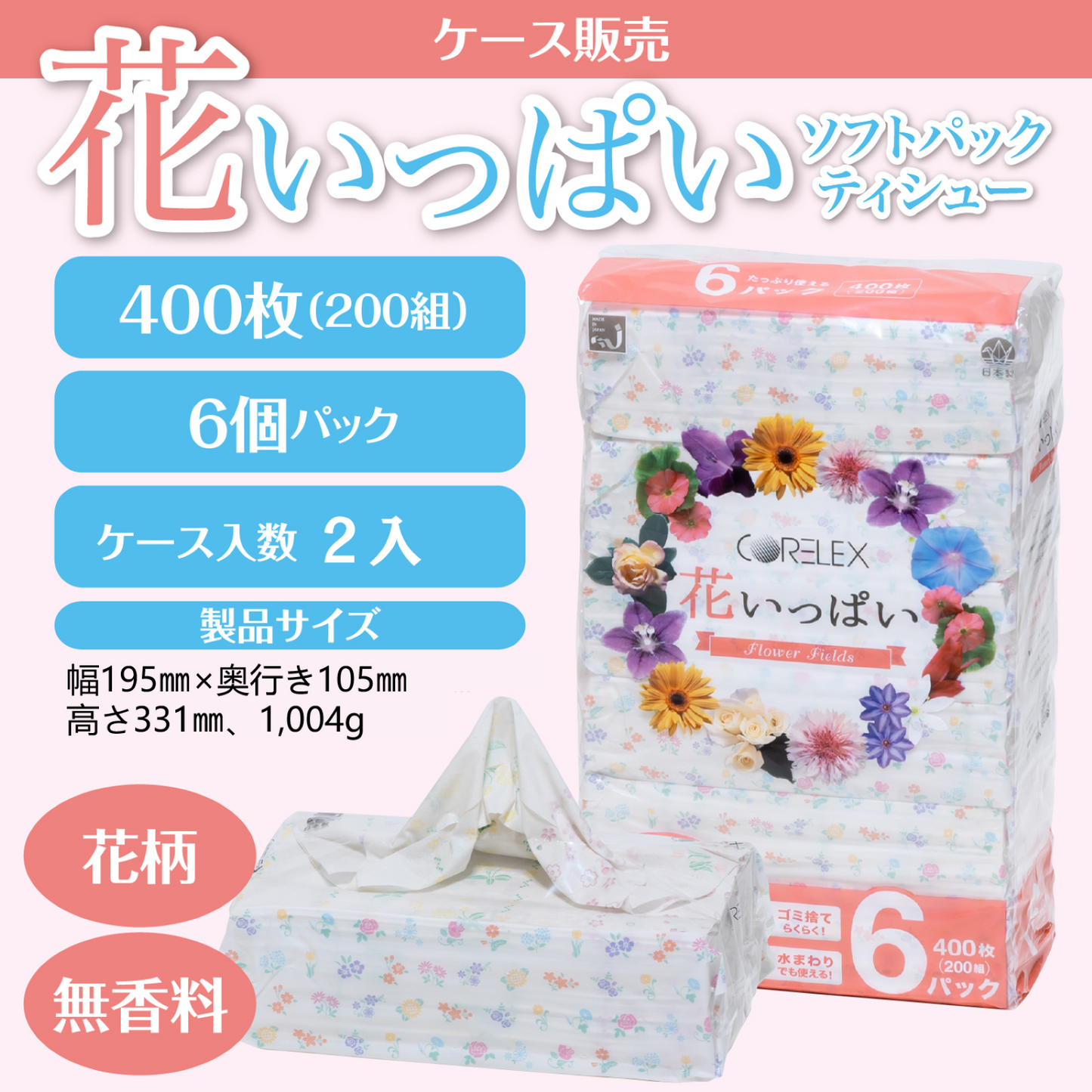 【デザインにこだわり】セレブギフト|トイレットロール 48ロール & ソフトパックティシュー12パック