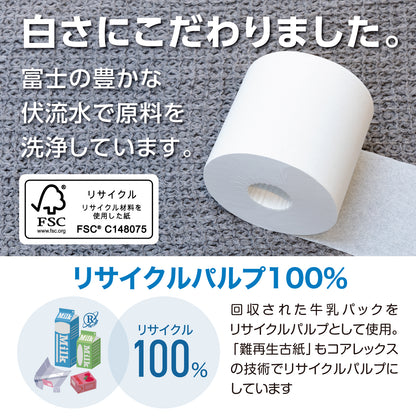 【長巻でコンパクト】業務用ワンタッチコアレス シングル 200m｜6ロール｜8パック（芯なし・太穴）