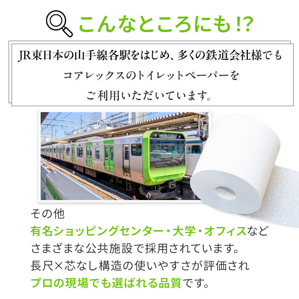 【公式最安値】 業務用 ワンタッチコアレス 150m シングル 6ロール 8パック入（48ロール）コアレックス トイレットペーパー 芯なし（太穴） リサイクルパルプ 再生紙 無香料 ケース販売