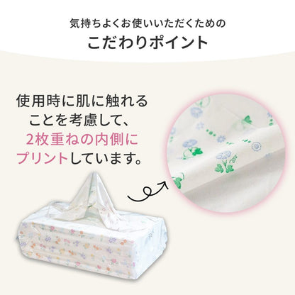 【公式最安値】 花いっぱいティシュー 200組｜60パック（6パック×10入） かわいい花柄
