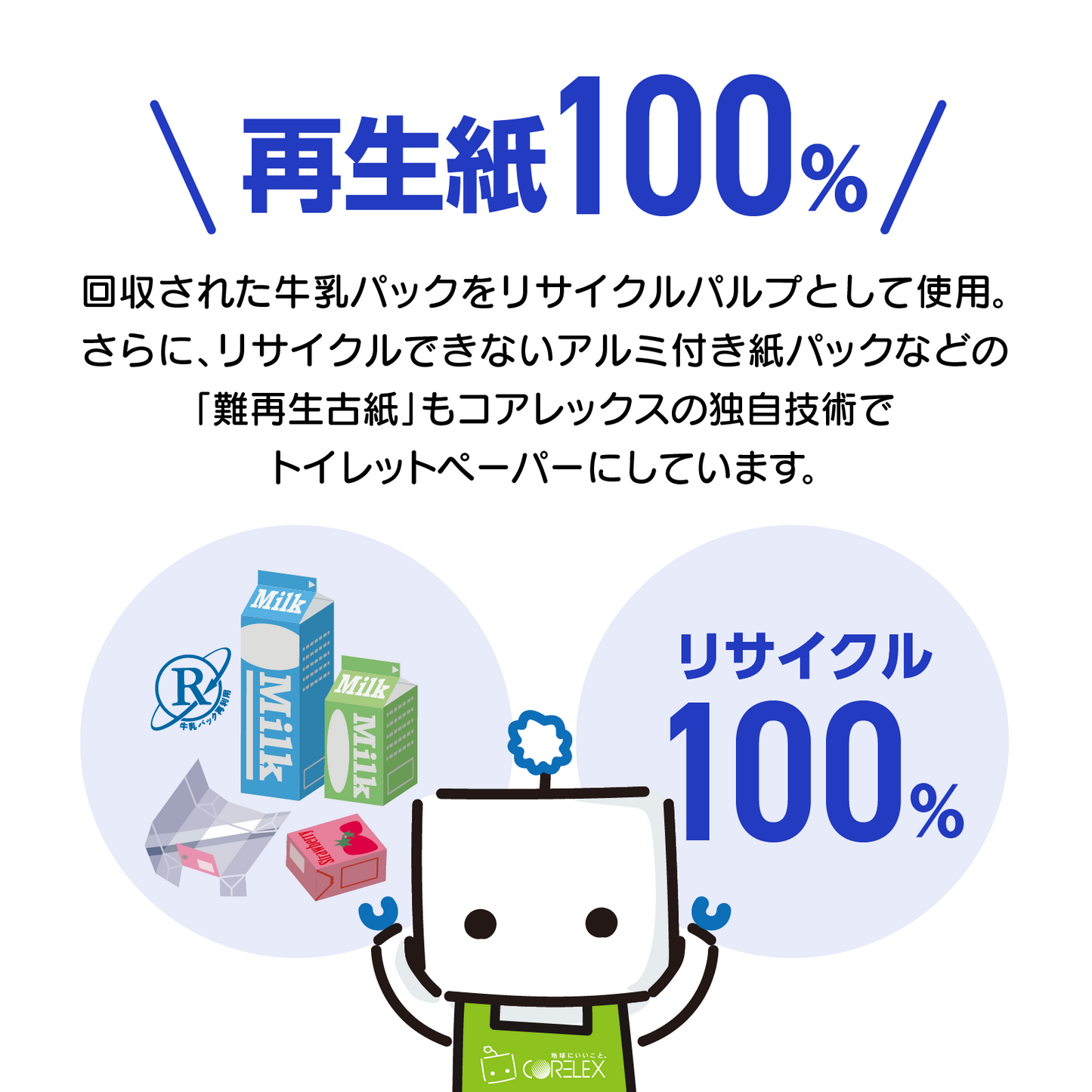 【消臭・抗菌・水に溶ける！】マイペーパー 155組｜30パック