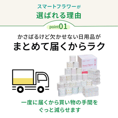 【公式最安値】 スマートフラワー｜ふわはなトイレットロール 21ロール & 花いっぱいソフトパックティシュー6パック｜ セットで人気No.1