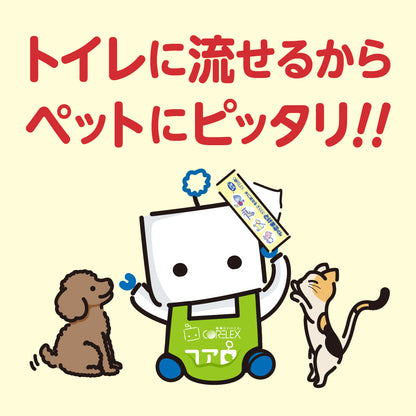 【ペットに最適！】水に流せるソフトパックティシューとけまるくん 200組｜60パック（6パック×10）